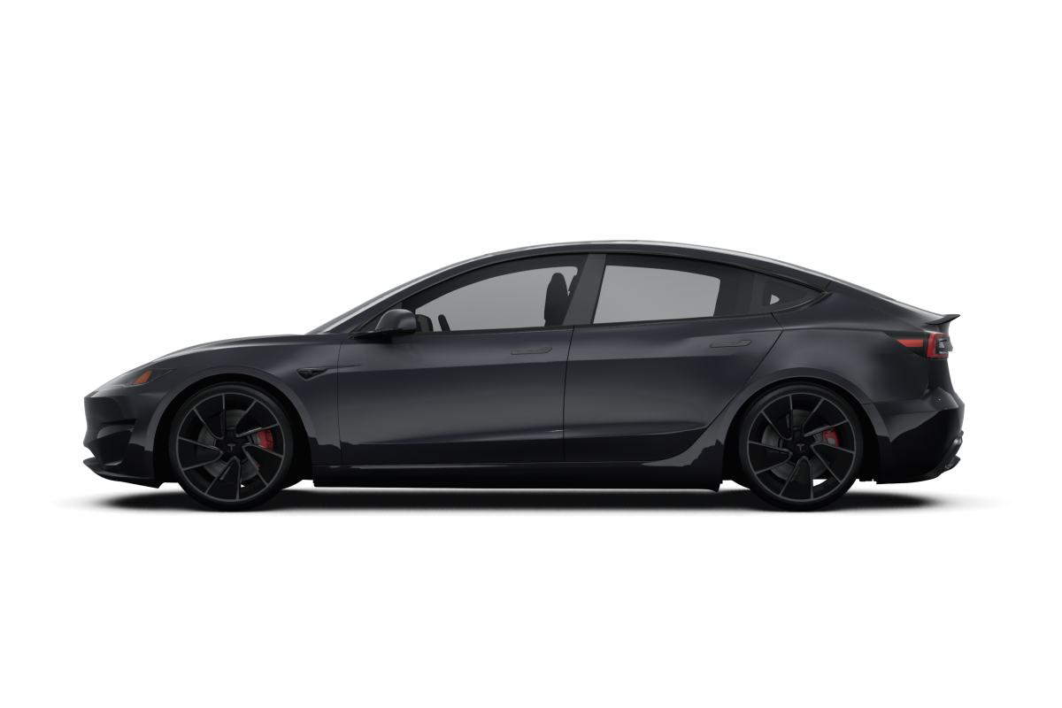 Tesla Model 3 - Side view Tesla Model 3 - Side view